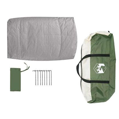 Detail van de accessoires van de vidaXL Binnen tent, inclusief haringen en draagtas.
