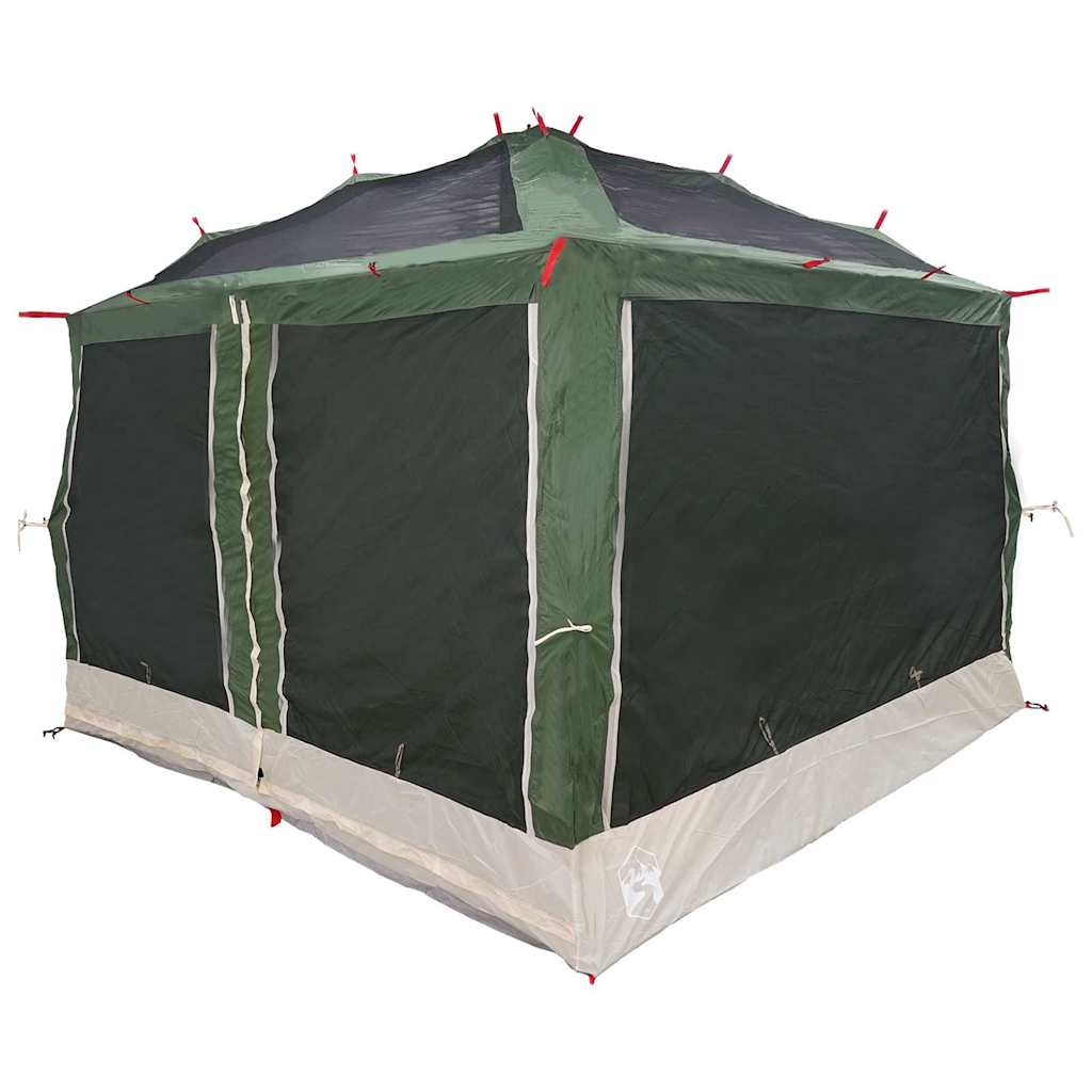 Detail van de groene vidaXL binnen tent met stevige hoeken en waterafstotend materiaal.