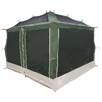 Detail van de groene vidaXL binnen tent met stevige hoeken en waterafstotend materiaal.