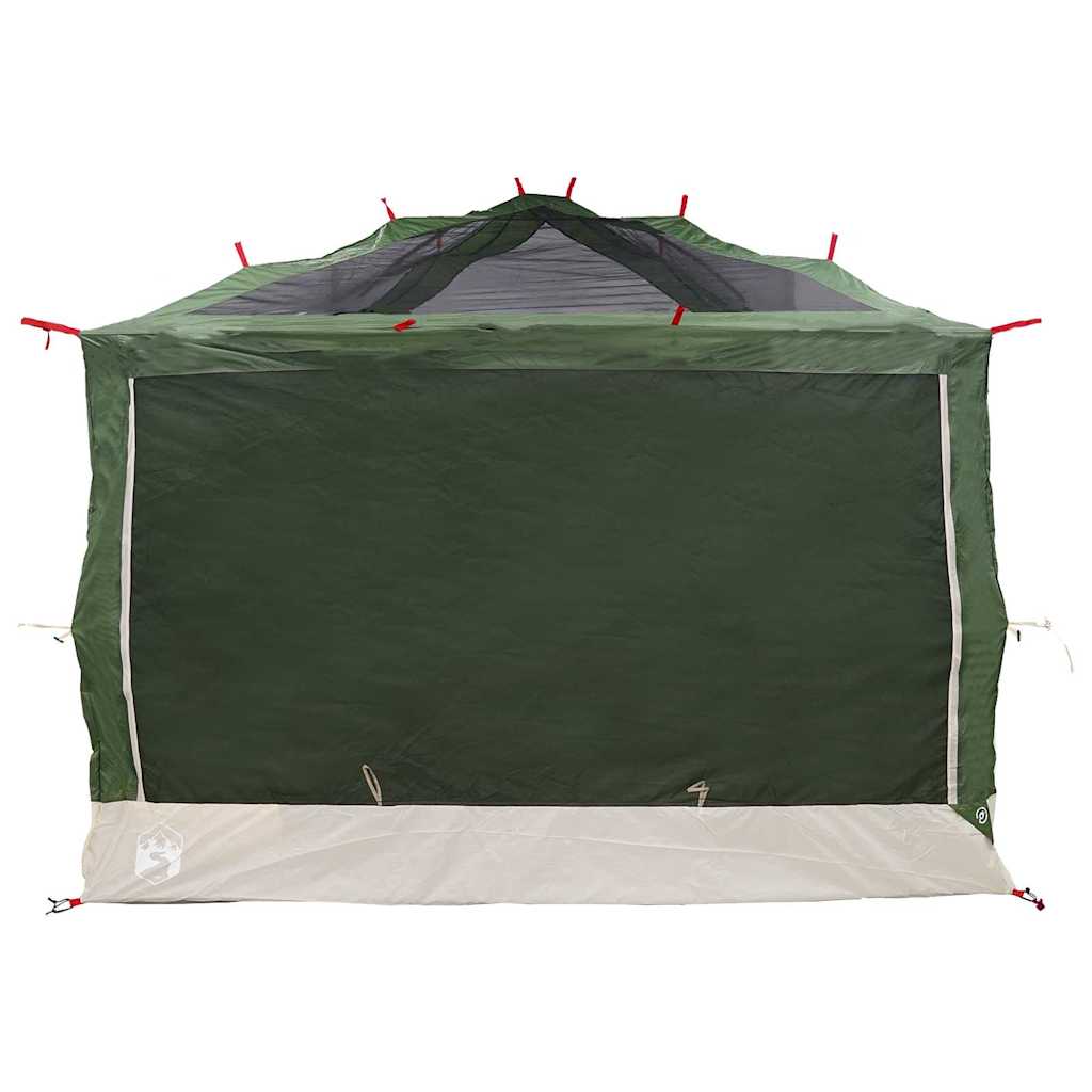Detail van de groene vidaXL binnen tent met ventilatieroosters en stevige ritsen.