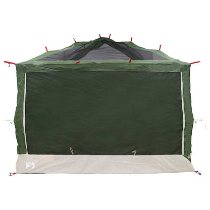 Detail van de groene vidaXL binnen tent met ventilatieroosters en stevige ritsen.