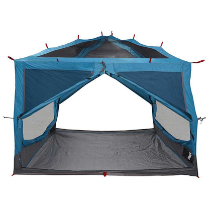 Detail van de vidaXL binnen tent in blauw en grijs, met openingen voor ventilatie.