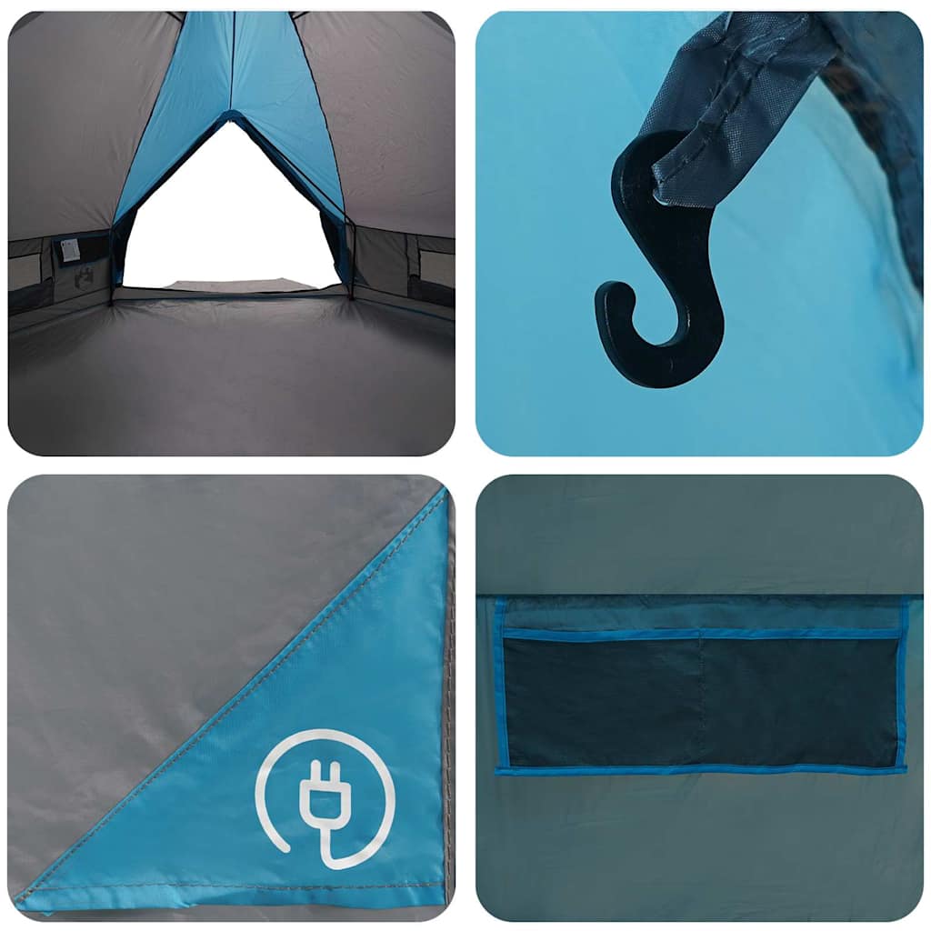Detail van de binnenkant van de vidaXL Teepee Tent met haak en ventilatierooster.