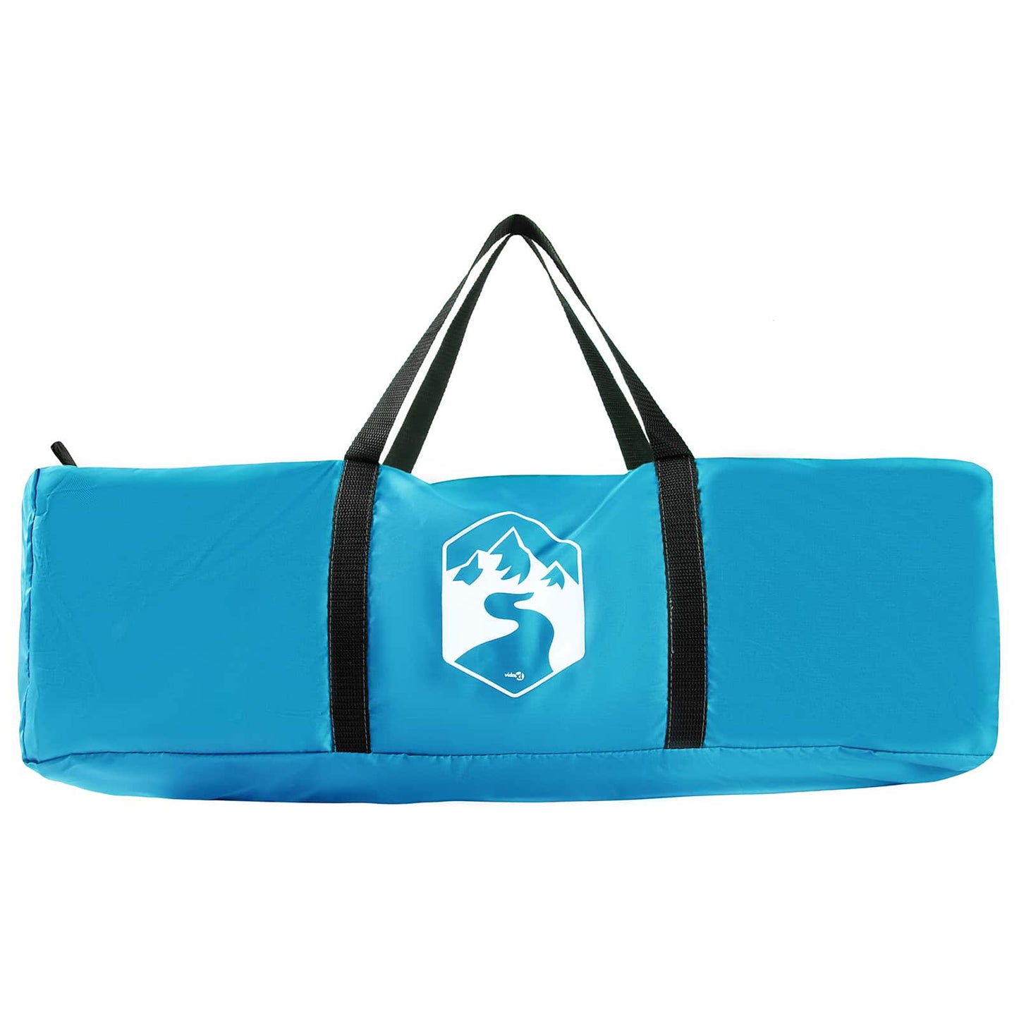 Blauwe vidaXL campingtent opbergtas met handvatten en logo aan de voorkant.