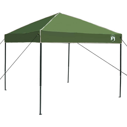 Detail van de groene vidaXL campingtent met een stevig frame en een waterdichte bovenkant.