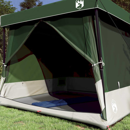 Detail van de vidaXL camping tent met open luifel en ruime binnenruimte.