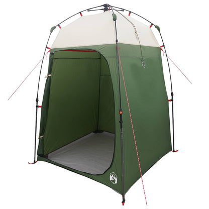 Detail van de vidaXL Instant Tent in groen, met open ingang en stevige stalen frame.