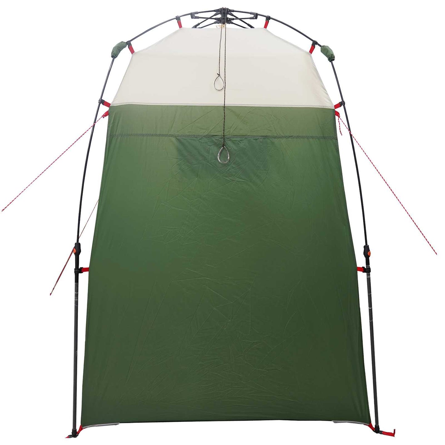 Detail van de vidaXL Instant Tent in groen, met stalen frame en scheerlijnen.