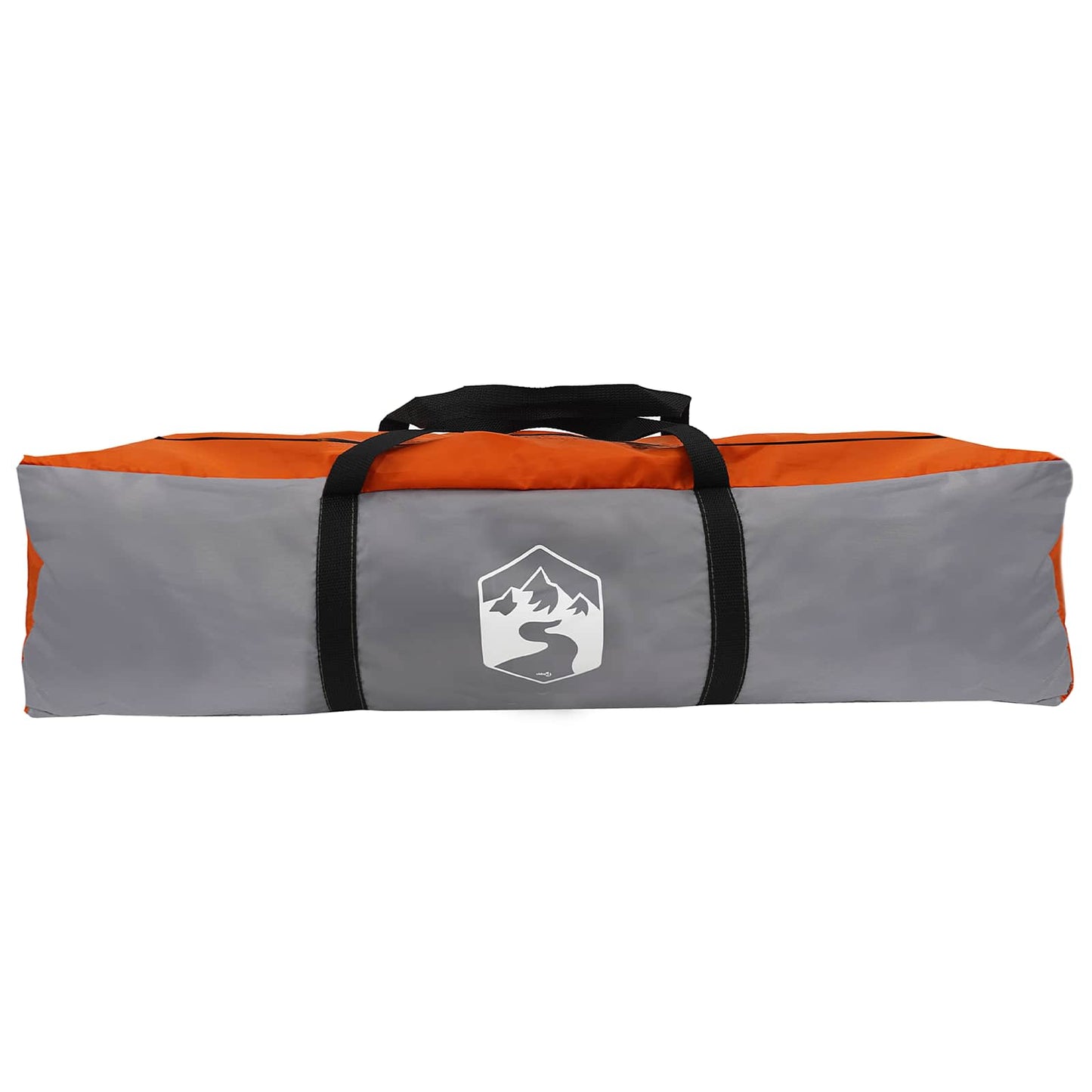 Grijze en oranje opbergtas van de vidaXL Instant Tent met handvat.