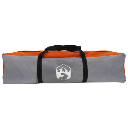 Grijze en oranje opbergtas van de vidaXL Instant Tent met handvat.