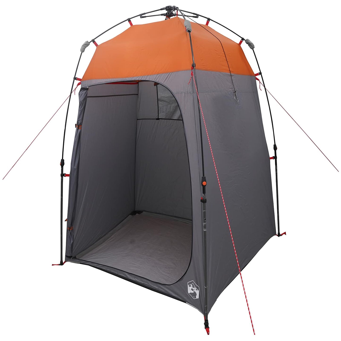 Detail van de vidaXL Instant Tent met grijze wanden en een oranje dak, zijaanzicht.
