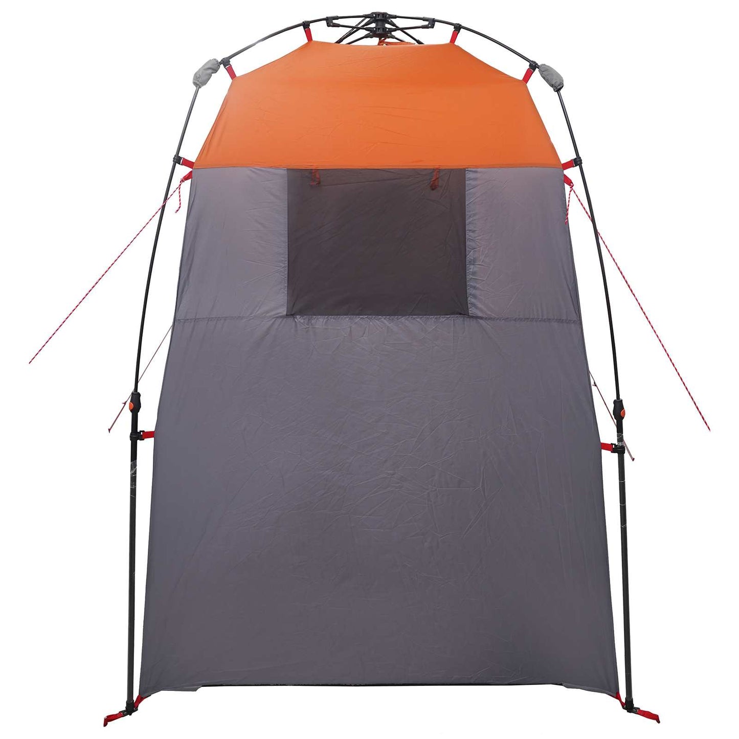 Detail van de vidaXL Instant Tent met grijze en oranje kleur, zijaanzicht met verborgen rits.
