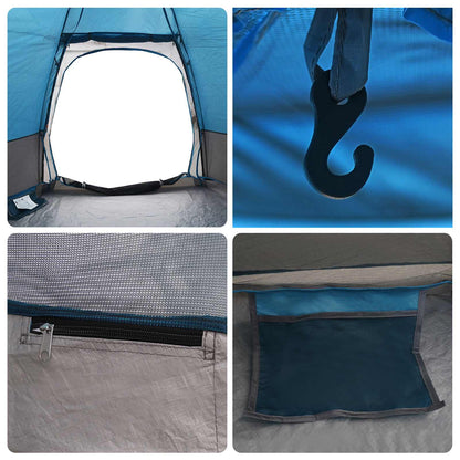 Detail van de binnenkant van de vidaXL instant tent met haak en opbergzakken.