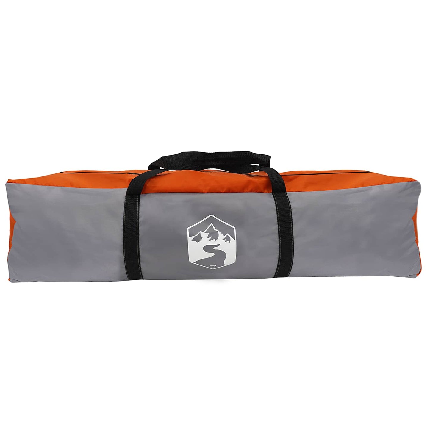 Draagtas van de vidaXL Instant Tent, grijs met oranje, met handvat voor eenvoudig transport.