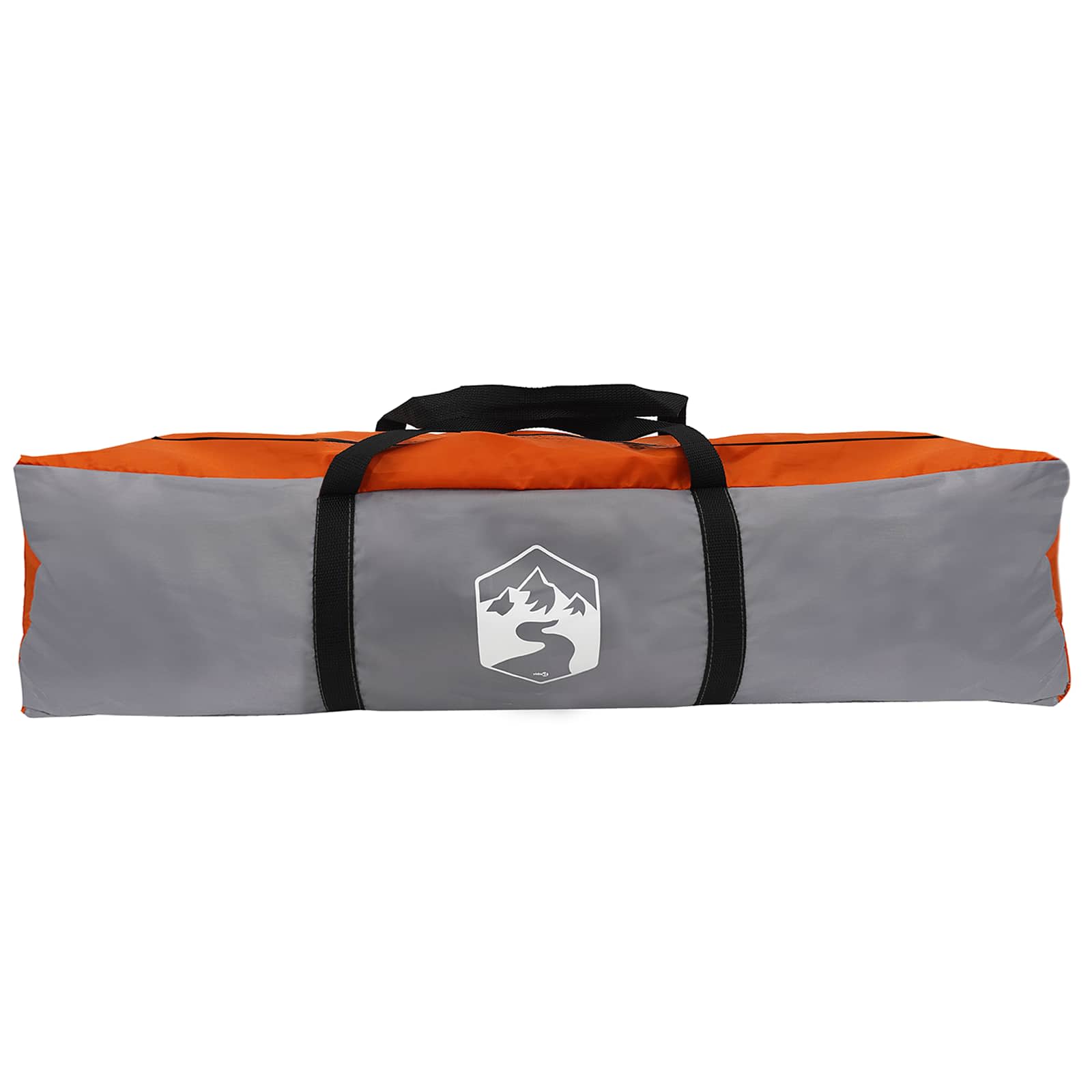 Draagtas van de vidaXL Instant Tent, grijs met oranje, met handvat voor eenvoudig transport.