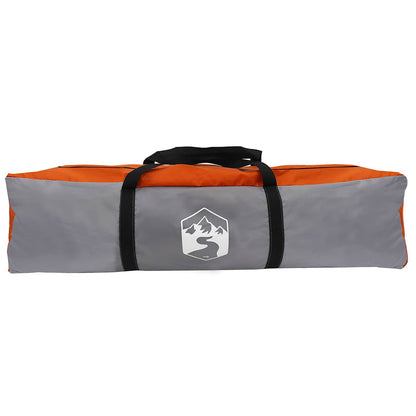 Draagtas van de vidaXL Instant Tent, grijs met oranje, met handvat voor eenvoudig transport.