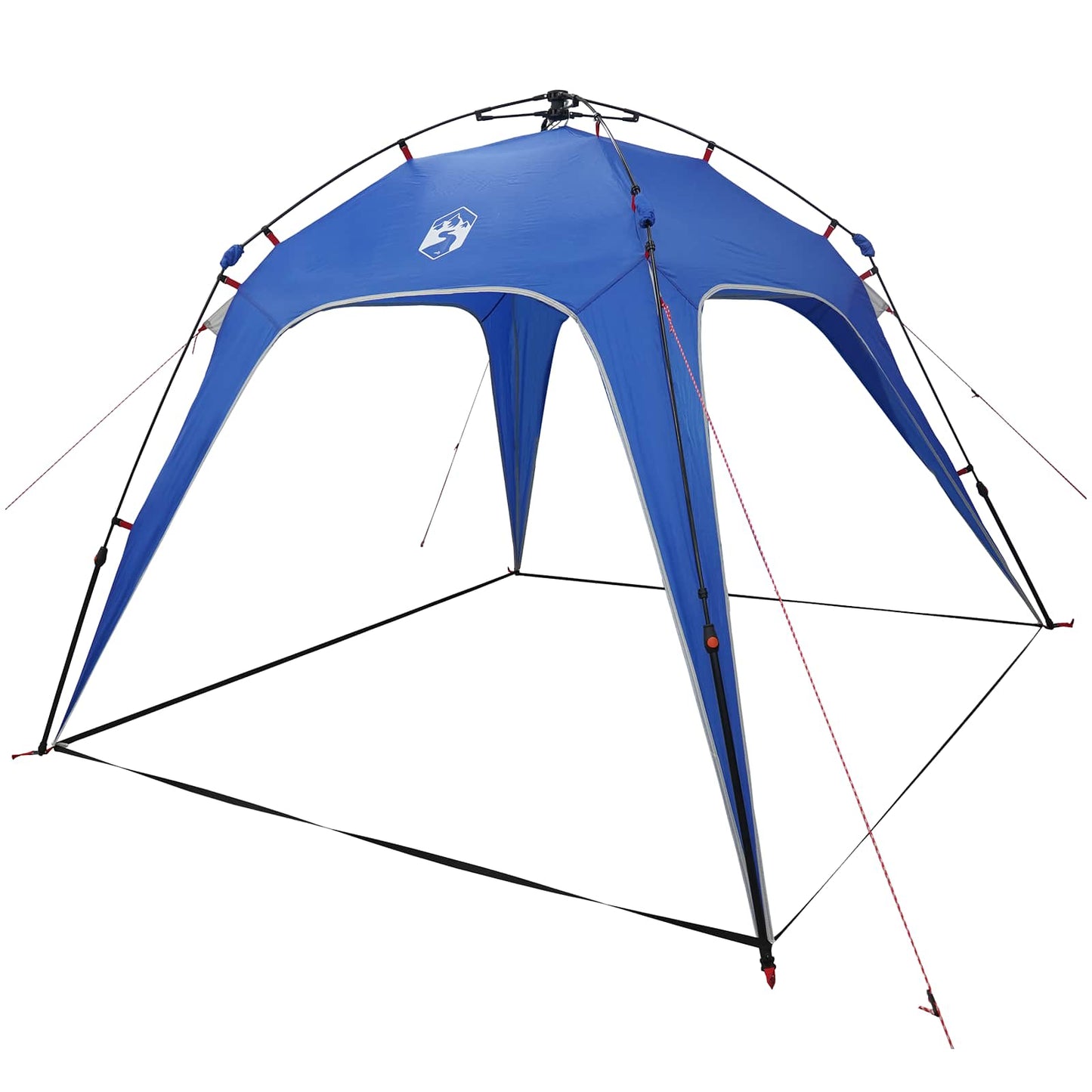 Detail van de vidaXL Instant Tent in azuurblauw met een robuust ontwerp en quick-release functie.