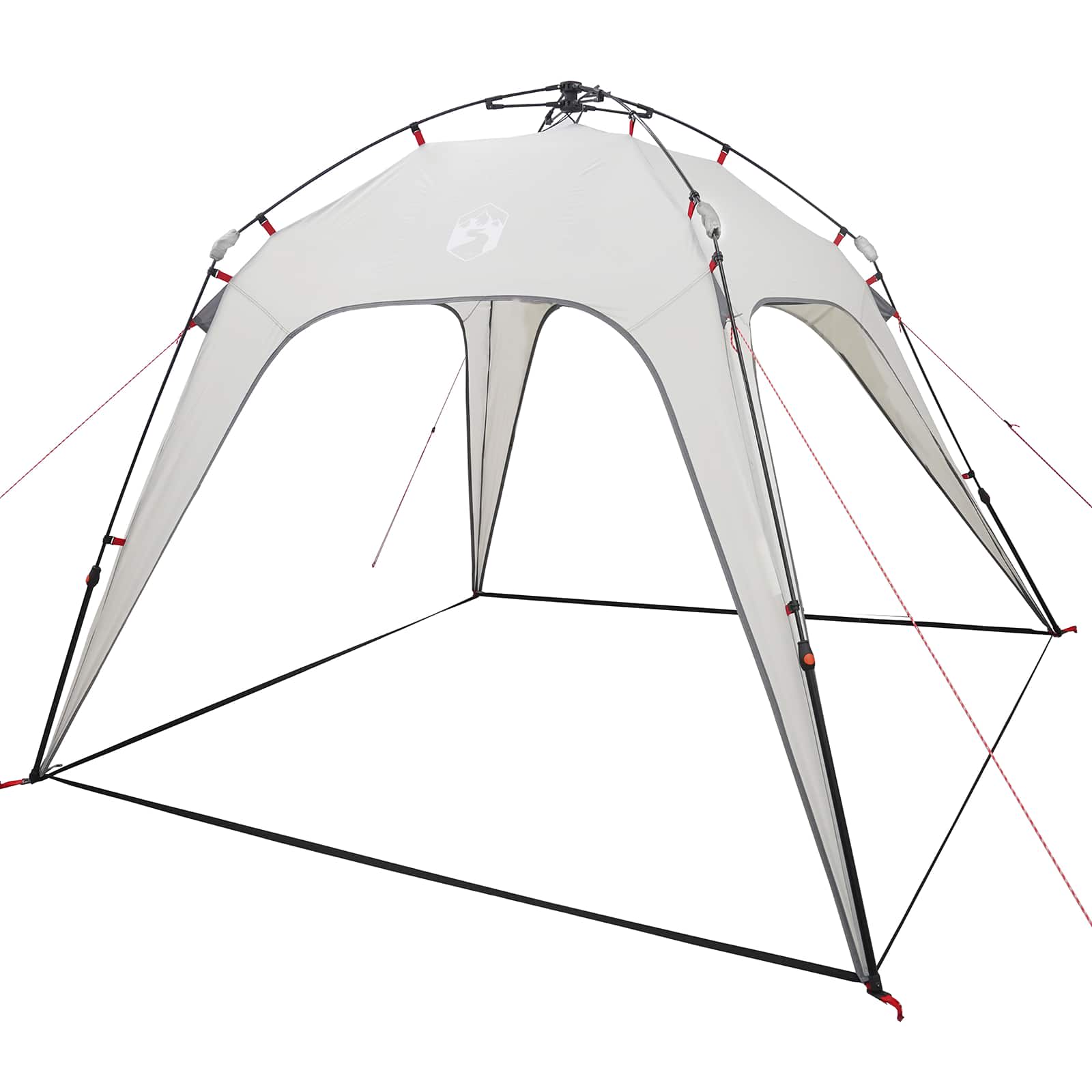 Detail van de vidaXL Instant Tent met grijze stof en stevige constructie.