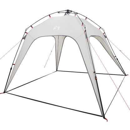 Detail van de vidaXL Instant Tent met grijze stof en stevige constructie.