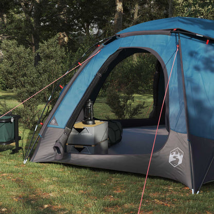Detail van de vidaXL koepeltent met open ingang en binnenruimte in een groene omgeving.