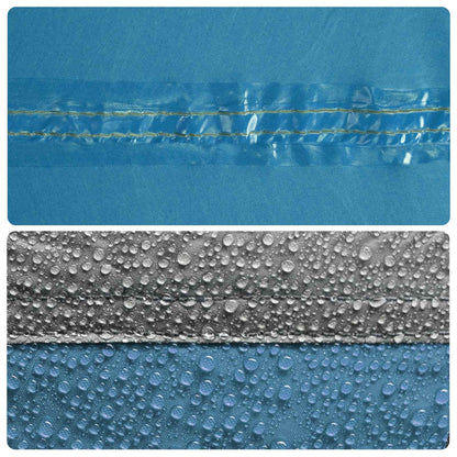 Detail van de waterdichte naden van de vidaXL koepeltent met regenkap.