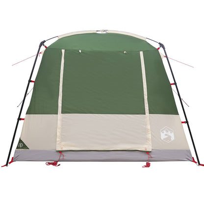 Detail van de groene vidaXL partytent met waterdichte voorkant en stevige stangen.