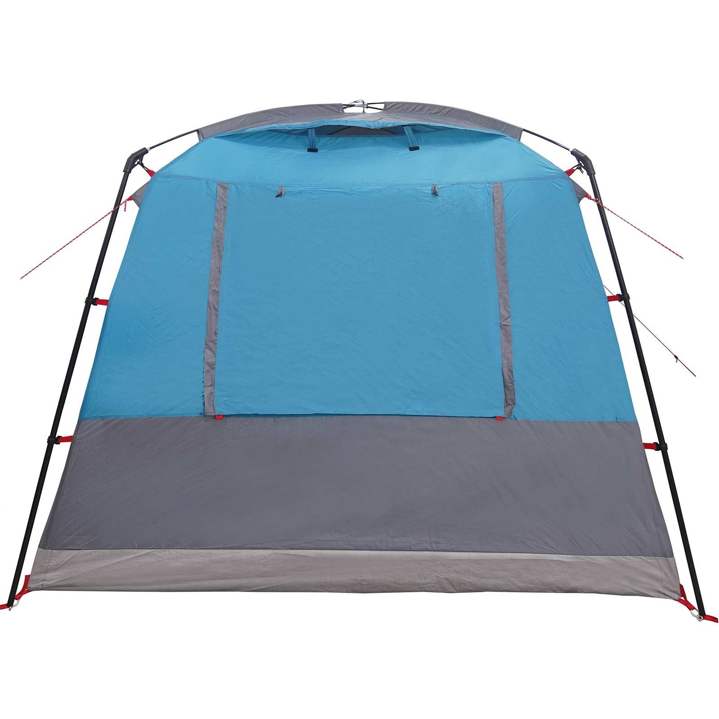 Detail van de vidaXL partytent in blauw, met een waterdichte voorkant en stevige bevestigingen.