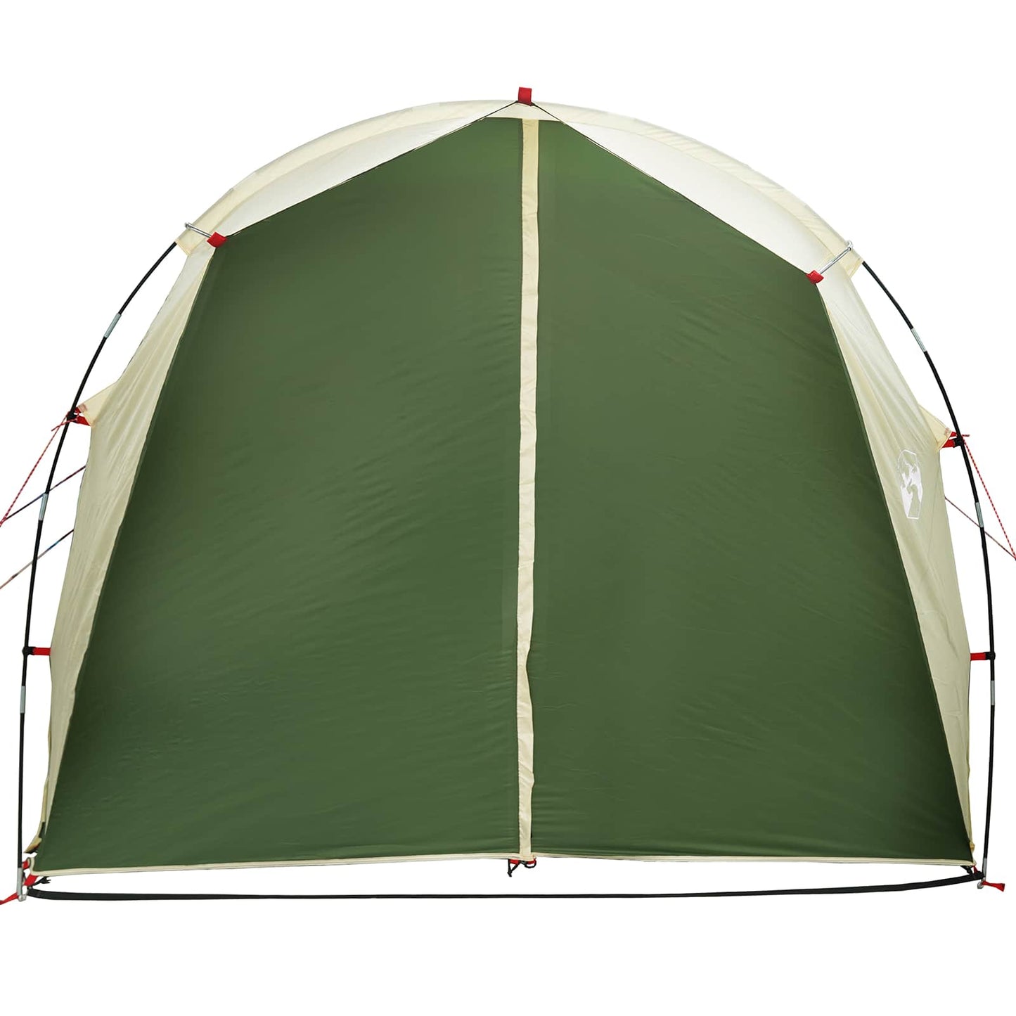 Detail van de groene vidaXL tunneltent met een gladde, waterafstotende buitenkant.