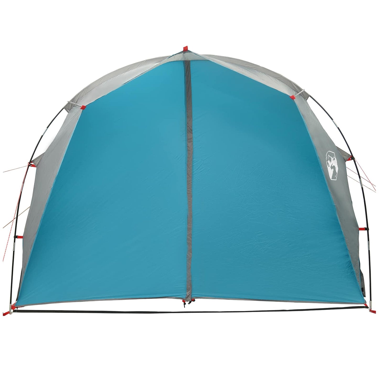 Zijaanzicht van de vidaXL Tunneltent Blauw met weerbestendige polyester coating.