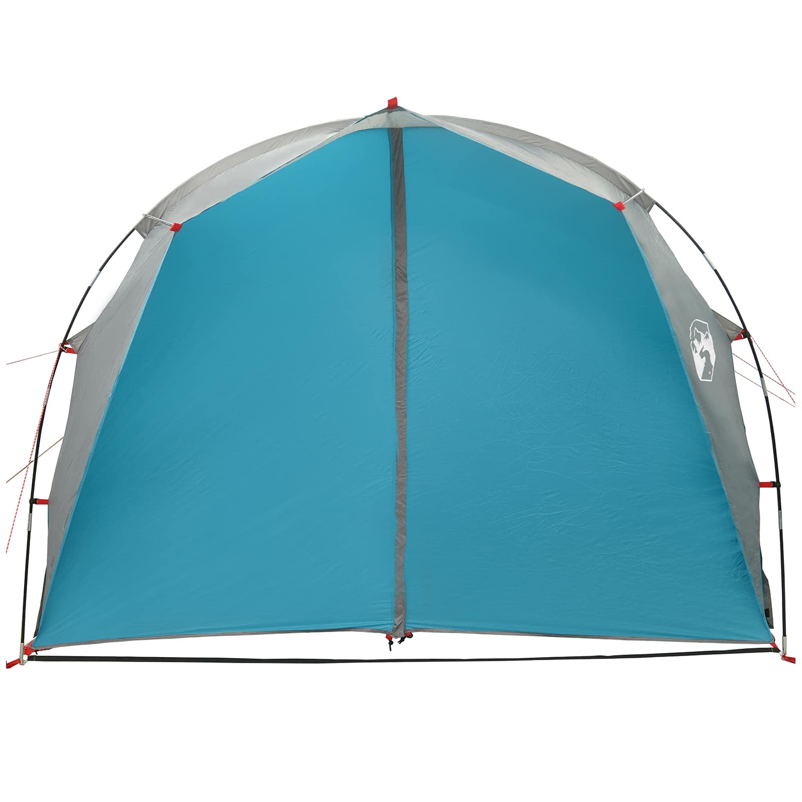 Zijaanzicht van de vidaXL Tunneltent Blauw met weerbestendige polyester coating.