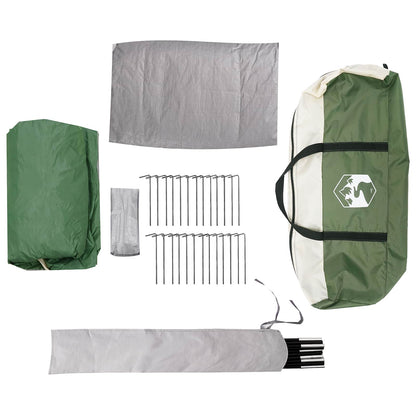 Detail van de accessoires van de vidaXL tunnelvormige tent, inclusief stokken en haringen.