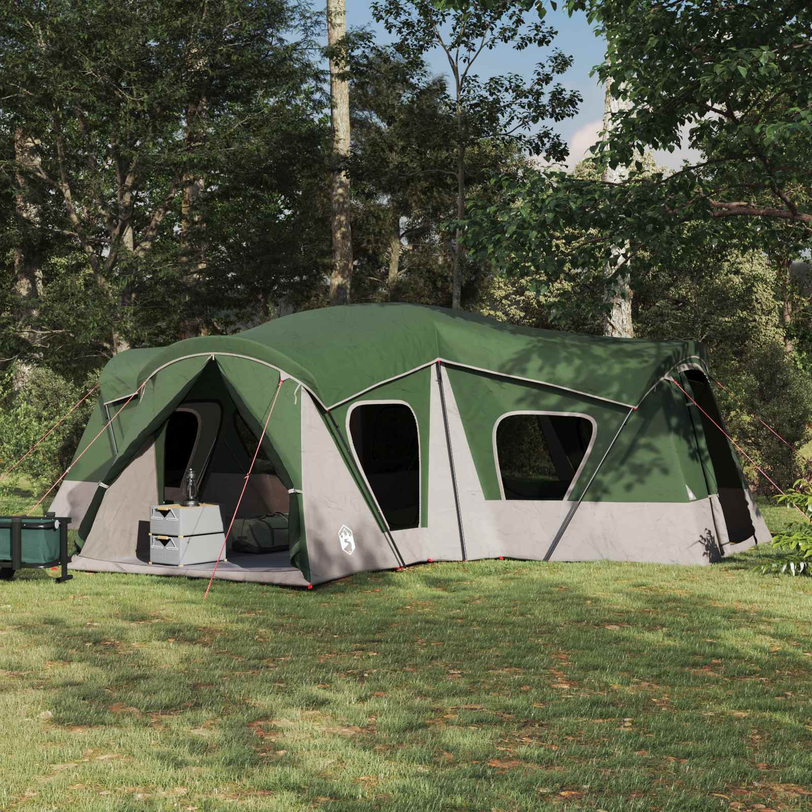 VidaXL gezinstent in groen, waterdicht met royale afmetingen en moderne uitstraling.