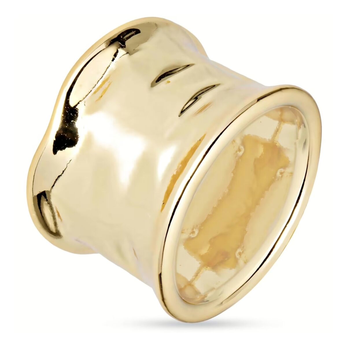 Gouden LIU JO ring met elegant, golvend ontwerp en hoogwaardige afwerking.