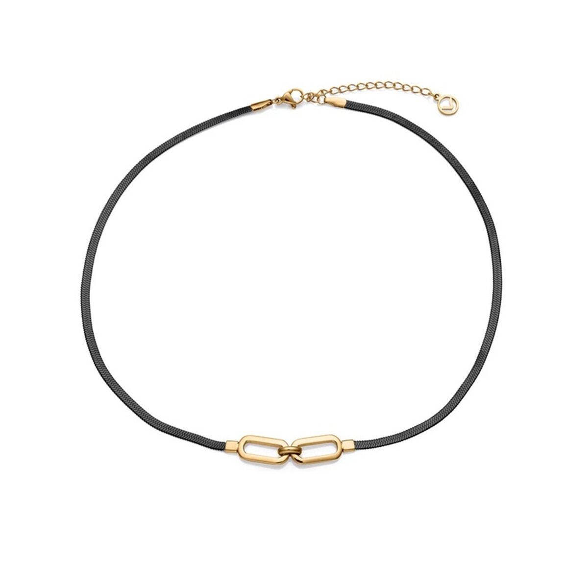 Zwarte Viceroy ketting voor dames van sterling zilver 925 met elegante schakels.