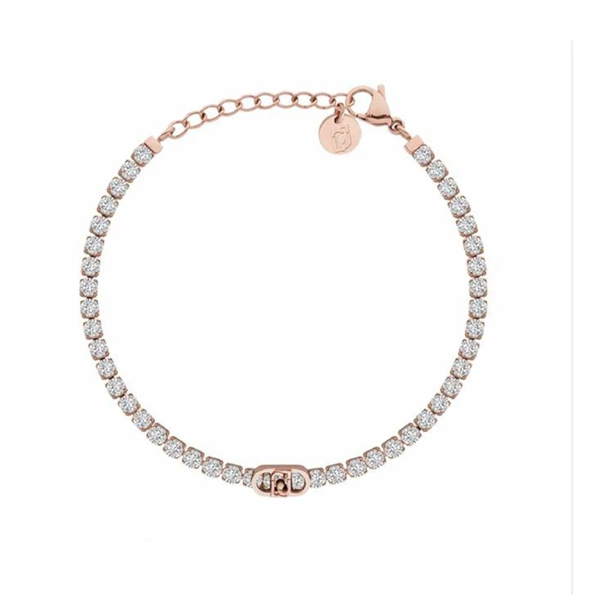 Zilverkleurige LIU JO armband met sprankelende steentjes in stijlvol design.
