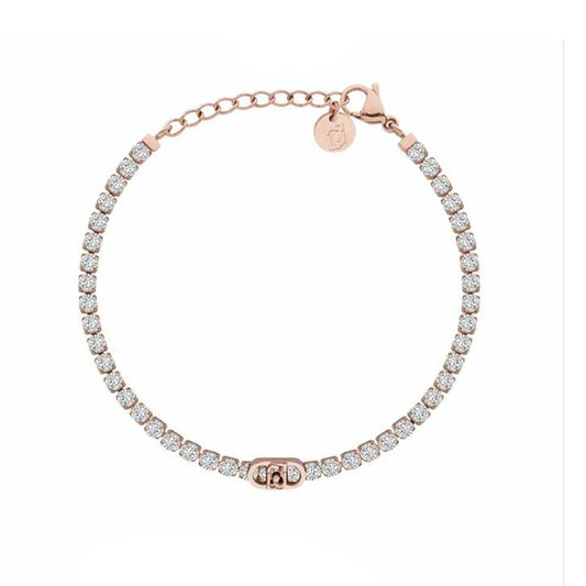 Zilverkleurige LIU JO armband met sprankelende steentjes in stijlvol design.