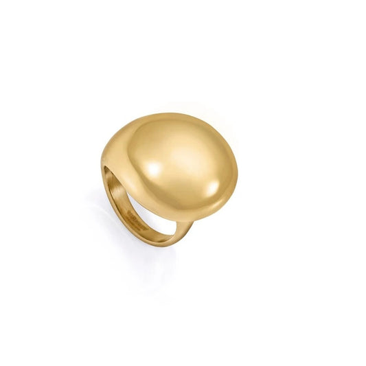 Gouden Viceroy ring voor dames met een elegante, afgeronde vorm.
