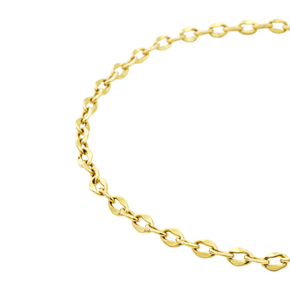 Detail van de gouden Breil ketting met elegante schakels en hoogwaardige afwerking.