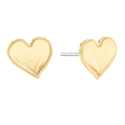 Calvin Klein damesoorbellen in hartvorm van sterling zilver 925 met gouden afwerking.