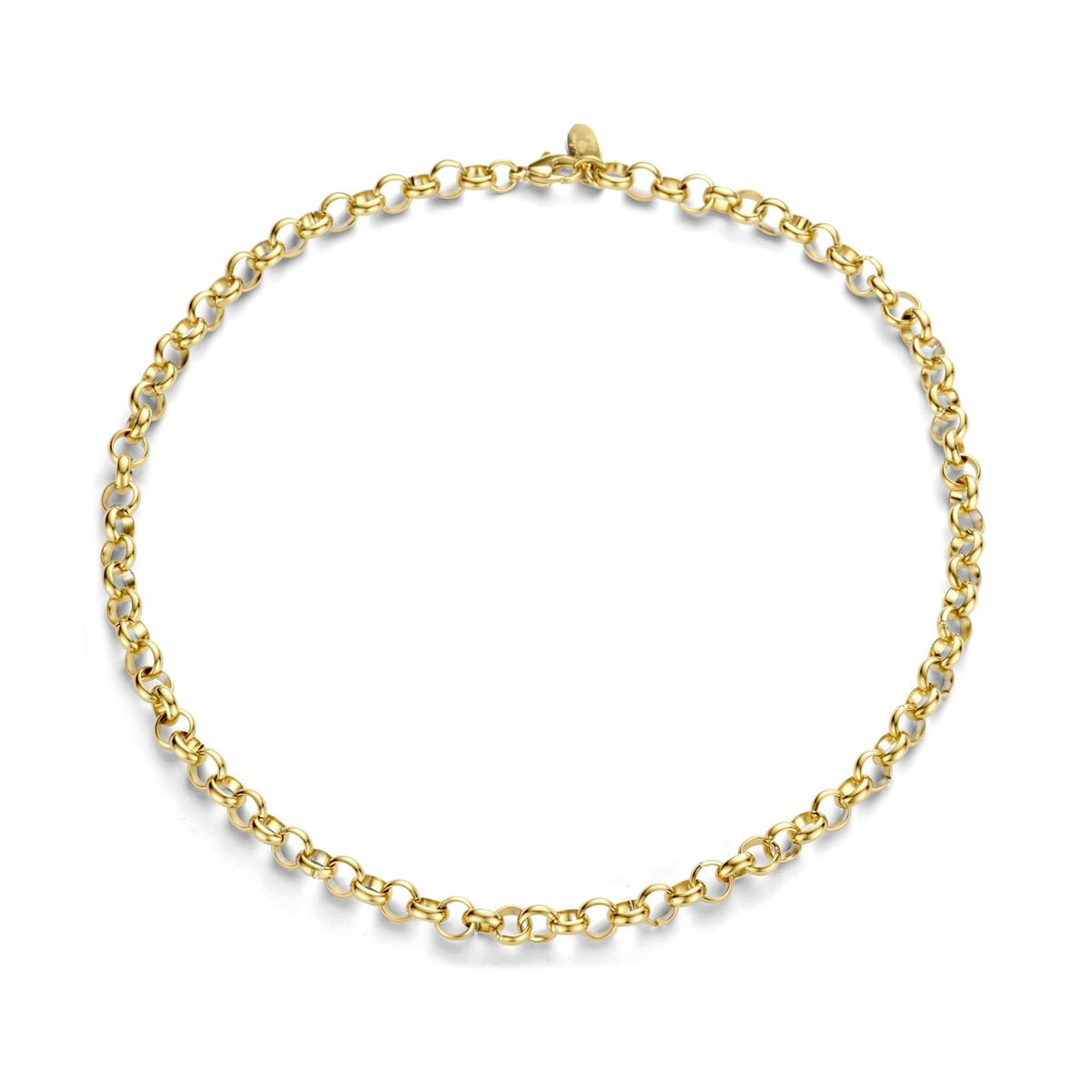 Detail van de gouden CO88 Collection damesketting met een elegante schakelsluiting.