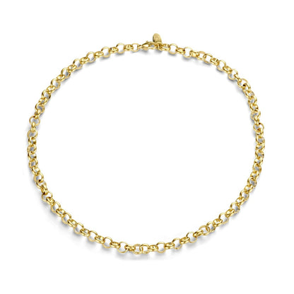 Detail van de gouden CO88 Collection damesketting met een elegante schakelsluiting.