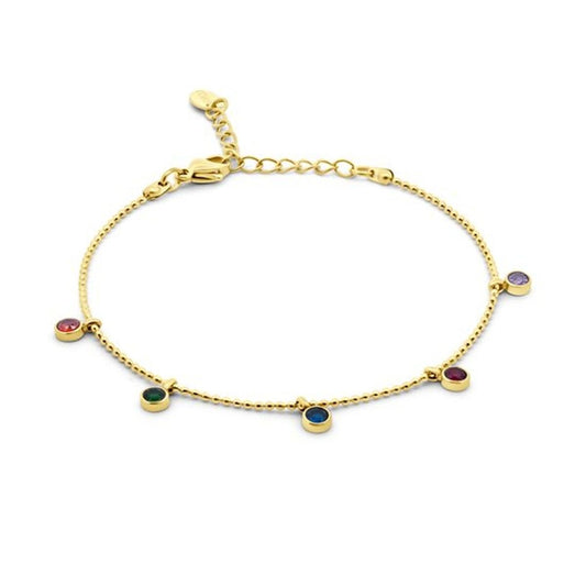 Gouden CO88 Collection armband met kleurrijke stenen, elegant ontwerp voor dames.