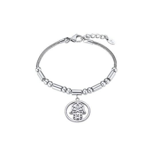 Zilverkleurige Lotus armband voor dames met elegant ontwerp en hanger.