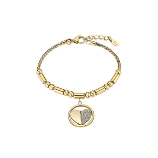 Gouden Lotus armband voor dames met elegant ontwerp en glinsterende hanger.
