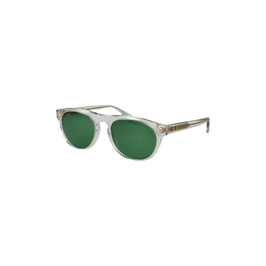 Transparante Web Eyewear zonnebril voor heren met groene glazen en trendy ontwerp.