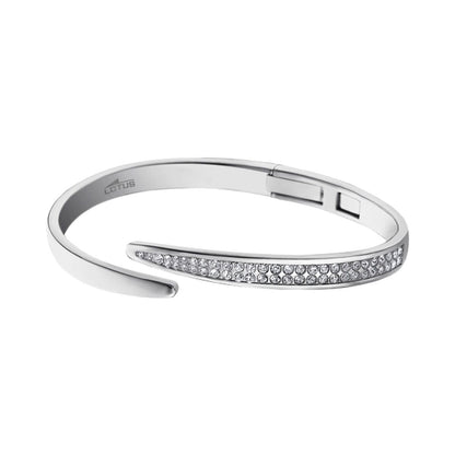 Elegante Lotus armband voor dames met sprankelende stenen en tijdloos ontwerp.