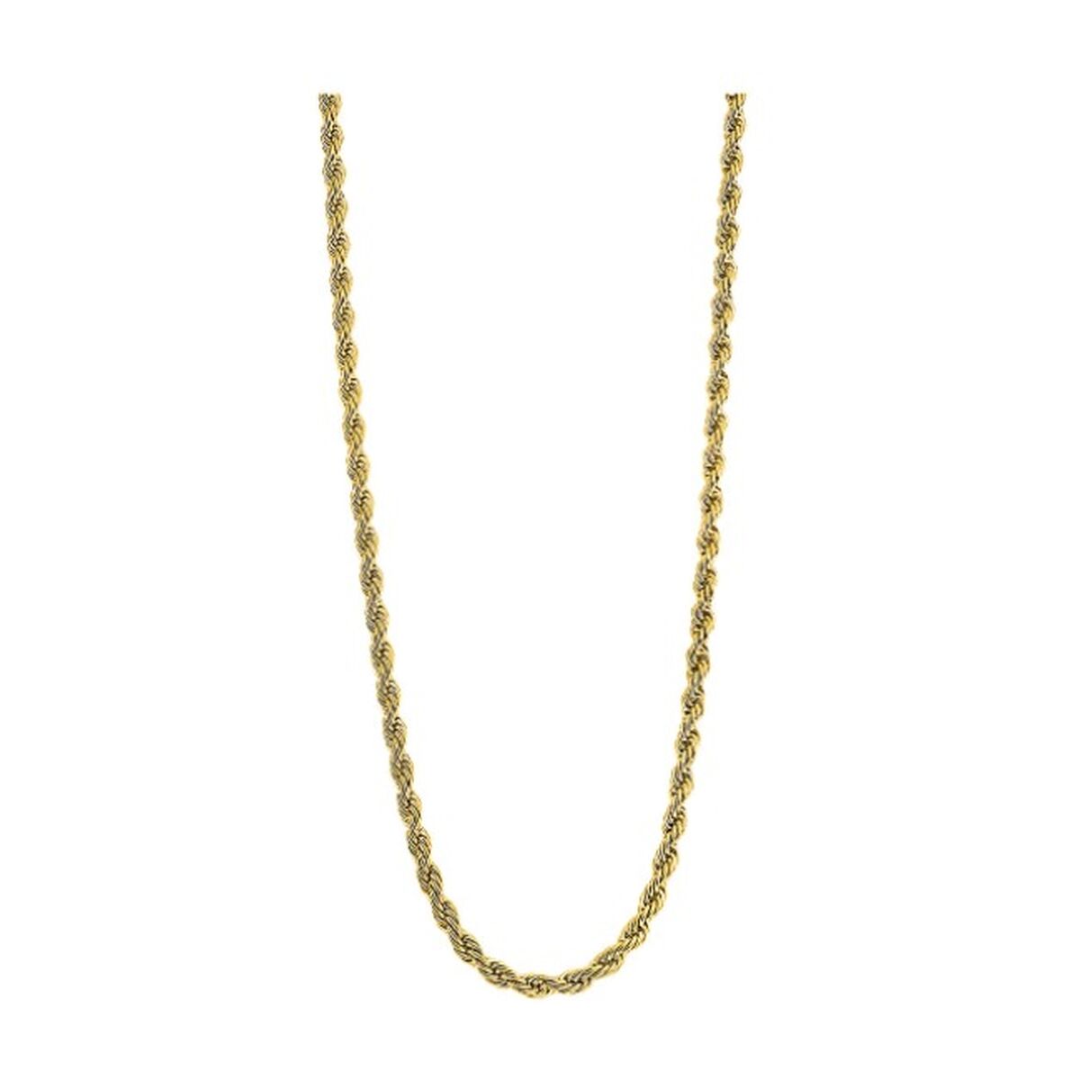 Gouden ketting met gedraaide schakels, detailweergave van het Lotus horloge.