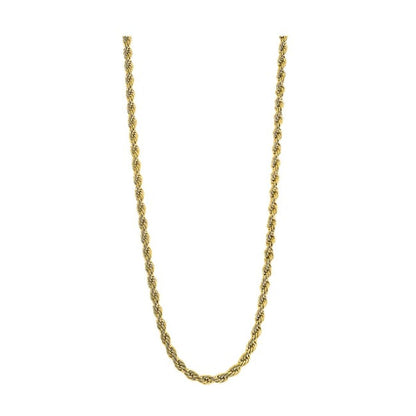 Gouden ketting met gedraaide schakels, detailweergave van het Lotus horloge.