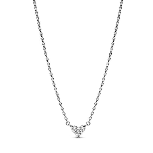 Pandora ketting dames 393014C01-45 met een elegant hartvormig hanger en fijne schakel.