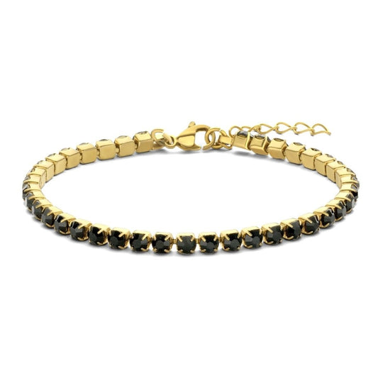 Gouden armband van Frank 1967 met zwarte accenten en stijlvol ontwerp.